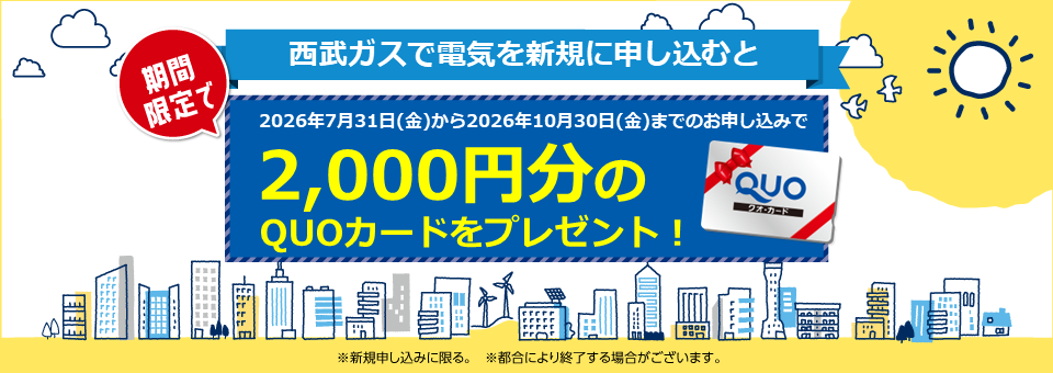 西武ガスの電気は新電力販売量第１位！顧客満足度第１位！